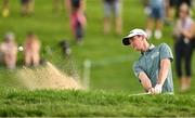7 September 2023; Tom McKibbin of Northern Ireland plays a shot out of the bunker on the 18th hole during day one of the Horizon Irish Open Golf Championship at The K Club in Straffan, Kildare. Photo by Eóin Noonan/Sportsfile
