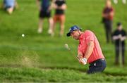 7 September 2023; Padraig Harrington of Ireland plays a shot out of a bunker on the 18th hole during day one of the Horizon Irish Open Golf Championship at The K Club in Straffan, Kildare. Photo by Eóin Noonan/Sportsfile