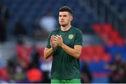 7 September 2023; John Egan of Republic of Ireland before the UEFA EURO 2024 Championship qualifying group B match between France and Republic of Ireland at Parc des Princes in Paris, France. Photo by Seb Daly/Sportsfile