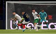 7 September 2023; Kylian Mbappé of France has a shot on goal during the UEFA EURO 2024 Championship qualifying group B match between France and Republic of Ireland at Parc des Princes in Paris, France. Photo by Stephen McCarthy/Sportsfile