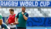 8 September 2023; Head coach Andy Farrell during the Ireland rugby squad captain's run at the Stade de Bordeaux in Bordeaux, France. Photo by Brendan Moran/Sportsfile