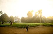 8 September 2023; Padraig Harrington of Ireland plays a shot out of a greenside bunker on the 10th hole during day two of the Horizon Irish Open Golf Championship at The K Club in Straffan, Kildare. Photo by Ramsey Cardy/Sportsfile