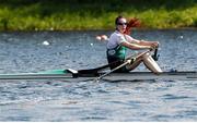 8 September 2023; Siobhan McCrohan of Ireland competes in the Lightweight Women's Single Sculls final A during the 2023 World Rowing Championships at Ada Ciganlija regatta course on Sava Lake, Belgrade. Photo by Nikola Krstic/Sportsfile