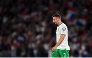 7 September 2023; Enda Stevens of Republic of Ireland during the UEFA EURO 2024 Championship qualifying group B match between France and Republic of Ireland at Parc des Princes in Paris, France. Photo by Seb Daly/Sportsfile