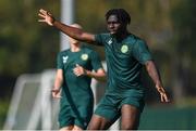 8 September 2023; Festy Ebosele during a Republic of Ireland training session at the FAI National Training Centre in Abbotstown, Dublin. Photo by Stephen McCarthy/Sportsfile