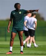 8 September 2023; Jonathan Afolabi during a Republic of Ireland training session at the FAI National Training Centre in Abbotstown, Dublin. Photo by Stephen McCarthy/Sportsfile