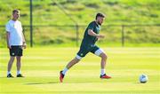 8 September 2023; Matt Doherty and manager Stephen Kenny during a Republic of Ireland training session at the FAI National Training Centre in Abbotstown, Dublin. Photo by Stephen McCarthy/Sportsfile