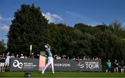 8 September 2023; Adrian Meronk of Poland watches his tee shot from the 15th tee box during day two of the Horizon Irish Open Golf Championship at The K Club in Straffan, Kildare. Photo by Ramsey Cardy/Sportsfile
