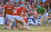 8 September 2023; Lee Barron of Leinster scores his side's fourth try during the pre-season friendly match between Munster and Leinster at Musgrave Park in Cork. Photo by Sam Barnes/Sportsfile