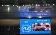 8 September 2023; The shot clock is seen on the screen during the 2023 Rugby World Cup Pool A match between France and New Zealand at the Stade de France in Paris, France. Photo by Harry Murphy/Sportsfile