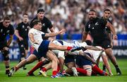 8 September 2023; Antoine Dupont of France kicks clear during the 2023 Rugby World Cup Pool A match between France and New Zealand at the Stade de France in Paris, France. Photo by Harry Murphy/Sportsfile