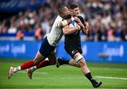 8 September 2023; Dalton Papali'i of New Zealand is tackled by Gael Fickou of France during the 2023 Rugby World Cup Pool A match between France and New Zealand at the Stade de France in Paris, France. Photo by Harry Murphy/Sportsfile