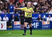 8 September 2023; Referee Jaco Peyper during the 2023 Rugby World Cup Pool A match between France and New Zealand at the Stade de France in Paris, France. Photo by Harry Murphy/Sportsfile