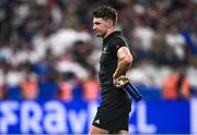 8 September 2023; Beauden Barrett of New Zealand reacts after the 2023 Rugby World Cup Pool A match between France and New Zealand at the Stade de France in Paris, France. Photo by Harry Murphy/Sportsfile