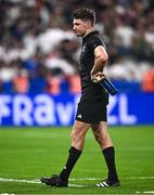 8 September 2023; Beauden Barrett of New Zealand reacts after the 2023 Rugby World Cup Pool A match between France and New Zealand at the Stade de France in Paris, France. Photo by Harry Murphy/Sportsfile