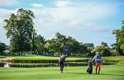 9 September 2023; Santiago Tarrio of Spain chips onto the seventh green during day three of the Horizon Irish Open Golf Championship at The K Club in Straffan, Kildare. Photo by Ramsey Cardy/Sportsfile