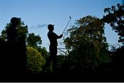 9 September 2023; Padraig Harrington of Ireland watches his tee shot on the eigth hole during day three of the Horizon Irish Open Golf Championship at The K Club in Straffan, Kildare. Photo by Ramsey Cardy/Sportsfile