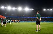 7 September 2023; Kieran Crowley, FAI communications manager, during the UEFA EURO 2024 Championship qualifying group B match between France and Republic of Ireland at Parc des Princes in Paris, France. Photo by Stephen McCarthy/Sportsfile