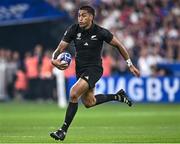 8 September 2023; Rieko Ioane of New Zealand during the 2023 Rugby World Cup Pool A match between France and New Zealand at the Stade de France in Paris, France. Photo by Harry Murphy/Sportsfile