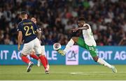 7 September 2023; Chiedozie Ogbene of Republic of Ireland during the UEFA EURO 2024 Championship qualifying group B match between France and Republic of Ireland at Parc des Princes in Paris, France. Photo by Stephen McCarthy/Sportsfile