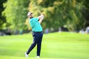 9 September 2023; Shane Lowry of Ireland plays his second shot on the 10th fairway during day three of the Horizon Irish Open Golf Championship at The K Club in Straffan, Kildare. Photo by Ramsey Cardy/Sportsfile