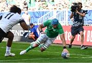 9 September 2023; Tadhg Beirne of Ireland scores his side's third try during the 2023 Rugby World Cup Pool B match between Ireland and Romania at Stade de Bordeaux in Bordeaux, France. Photo by Harry Murphy/Sportsfile