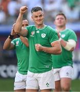 9 September 2023; Jonathan Sexton of Ireland celebrates after the 2023 Rugby World Cup Pool B match between Ireland and Romania at Stade de Bordeaux in Bordeaux, France. Photo by Harry Murphy/Sportsfile