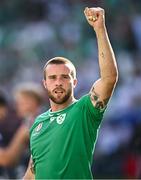 9 September 2023; Mack Hansen of Ireland celebrates after the 2023 Rugby World Cup Pool B match between Ireland and Romania at Stade de Bordeaux in Bordeaux, France. Photo by Harry Murphy/Sportsfile