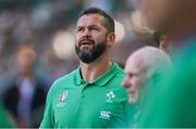 9 September 2023; Ireland head coach Andy Farrell watches the final moment of the 2023 Rugby World Cup Pool B match between Ireland and Romania at Stade de Bordeaux in Bordeaux, France. Photo by Brendan Moran/Sportsfile