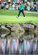 9 September 2023; Shane Lowry of Ireland walks on to the 18th green during day three of the Horizon Irish Open Golf Championship at The K Club in Straffan, Kildare. Photo by Ramsey Cardy/Sportsfile