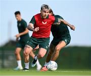 9 September 2023; Aaron Connolly during a Republic of Ireland training session at the FAI National Training Centre in Abbotstown, Dublin. Photo by Stephen McCarthy/Sportsfile