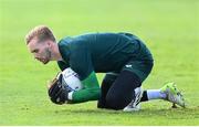 9 September 2023; Goalkeeper Caoimhin Kelleher during a Republic of Ireland training session at the FAI National Training Centre in Abbotstown, Dublin. Photo by Stephen McCarthy/Sportsfile