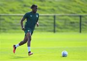 9 September 2023; Jonathan Afolabi during a Republic of Ireland training session at the FAI National Training Centre in Abbotstown, Dublin. Photo by Stephen McCarthy/Sportsfile