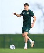 9 September 2023; Dara O'Shea during a Republic of Ireland training session at the FAI National Training Centre in Abbotstown, Dublin. Photo by Stephen McCarthy/Sportsfile