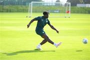 9 September 2023; Festy Ebosele during a Republic of Ireland training session at the FAI National Training Centre in Abbotstown, Dublin. Photo by Stephen McCarthy/Sportsfile