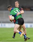 9 September 2023; Paul Geaney of Dingle is tackled by Stephen O'Brien of Kenmare Shamrocks during the Kerry County Senior Football Championship Final match between Dingle and Kenmare Shamrocks at Austin Stack Park in Tralee, Kerry. Photo by David Fitzgerald/Sportsfile