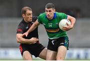 9 September 2023; Paul Geaney of Dingle is tackled by Stephen O'Brien of Kenmare Shamrocks during the Kerry County Senior Football Championship Final match between Dingle and Kenmare Shamrocks at Austin Stack Park in Tralee, Kerry. Photo by David Fitzgerald/Sportsfile