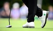 10 September 2023; A detailed view of the shoes worn by Shane Lowry of Ireland during the final round of the Horizon Irish Open Golf Championship at The K Club in Straffan, Kildare. Photo by Ramsey Cardy/Sportsfile