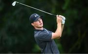 10 September 2023; Mark Power of Ireland watches his tee shot on the third hole during the final round of the Horizon Irish Open Golf Championship at The K Club in Straffan, Kildare. Photo by Ramsey Cardy/Sportsfile