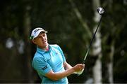 10 September 2023; Grant Forrest of Scotland watches his tee shot on the second hole during the final round of the Horizon Irish Open Golf Championship at The K Club in Straffan, Kildare. Photo by Ramsey Cardy/Sportsfile