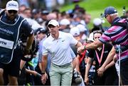 10 September 2023; Rory McIlroy of Northern Ireland walks to the second hole during the final round of the Horizon Irish Open Golf Championship at The K Club in Straffan, Kildare. Photo by Ramsey Cardy/Sportsfile