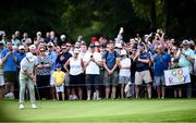 10 September 2023; Rory McIlroy of Northern Ireland putts for birdie on the first hole during the final round of the Horizon Irish Open Golf Championship at The K Club in Straffan, Kildare. Photo by Ramsey Cardy/Sportsfile