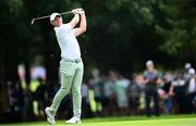 10 September 2023; Rory McIlroy of Northern Ireland watches his second shot on the second hole during the final round of the Horizon Irish Open Golf Championship at The K Club in Straffan, Kildare. Photo by Ramsey Cardy/Sportsfile