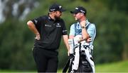 10 September 2023; Shane Lowry of Ireland, left, and caddie Darren Reynolds during the final round of the Horizon Irish Open Golf Championship at The K Club in Straffan, Kildare. Photo by Ramsey Cardy/Sportsfile