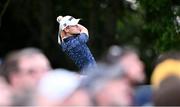 10 September 2023; Hurly Long of Germany watches his tee shot on the third hole during the final round of the Horizon Irish Open Golf Championship at The K Club in Straffan, Kildare. Photo by Ramsey Cardy/Sportsfile
