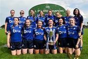 10 September 2023; The Breaffy GAA team celebrate with the trophy after their side's victory in the GAA Rounders All Ireland Senior Finals match between Breaffy GAA and Glynn Barntown at Kinnegad GAA in Kinnegad, Westmeath. Photo by Tyler Miller/Sportsfile