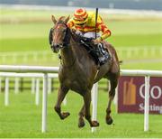 10 September 2023; Lumiere Rock, with Dylan Browne McMonagle up, on their way to winning The Moyglare `Jewels` Blandford Stakes on day two of the Irish Champions Festival at The Curragh Racecourse in Kildare. Photo by Matt Browne/Sportsfile