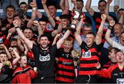 10 September 2023; Stephen O'Keeffe, left, and Philip Mahony of Ballygunner lift the cup after the Waterford County Senior Club Hurling Championship Final match between De La Salle and Ballygunner at Walsh Park in Waterford. Photo by David Fitzgerald/Sportsfile