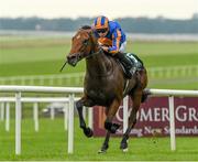 10 September 2023; Henry Longfellow, with Ryan Moore up, on their way to winning The Goffs Vincent O`Brien National Stakes on day two of the Irish Champions Festival at The Curragh Racecourse in Kildare. Photo by Matt Browne/Sportsfile