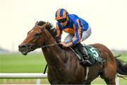 10 September 2023; Henry Longfellow, with Ryan Moore up, on their way to winning The Goffs Vincent O`Brien National Stakes on day two of the Irish Champions Festival at The Curragh Racecourse in Kildare. Photo by Matt Browne/Sportsfile